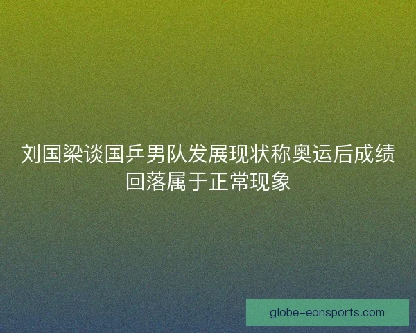 刘国梁谈国乒男队发展现状称奥运后成绩回落属于正常现象
